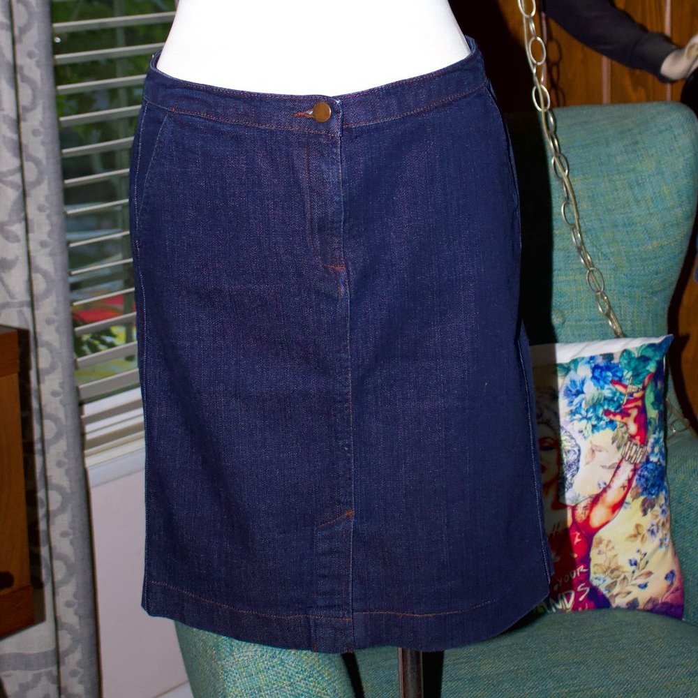 Eileen Fisher Denim Skirt $178 Orig Perfect